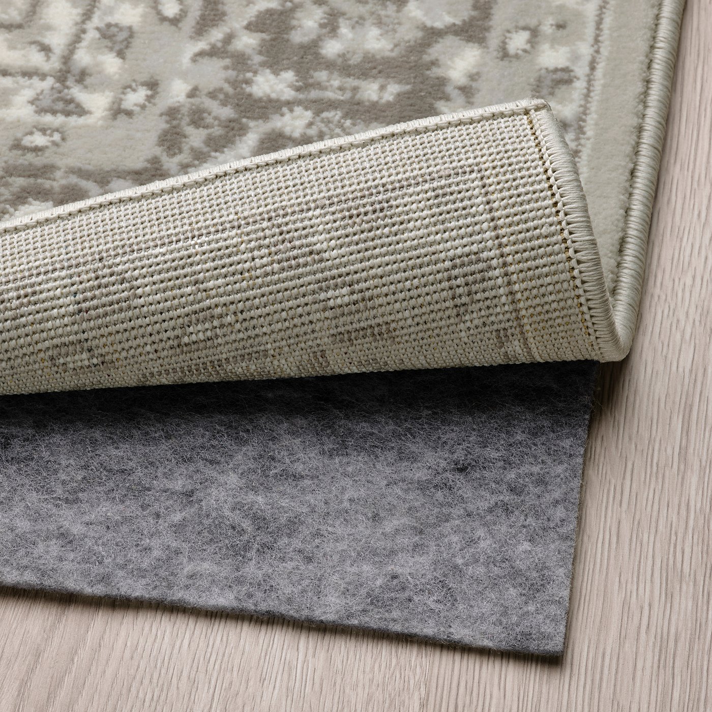 VEDBÄK rug, low pile, light grey, 170x230 cm - IKEA