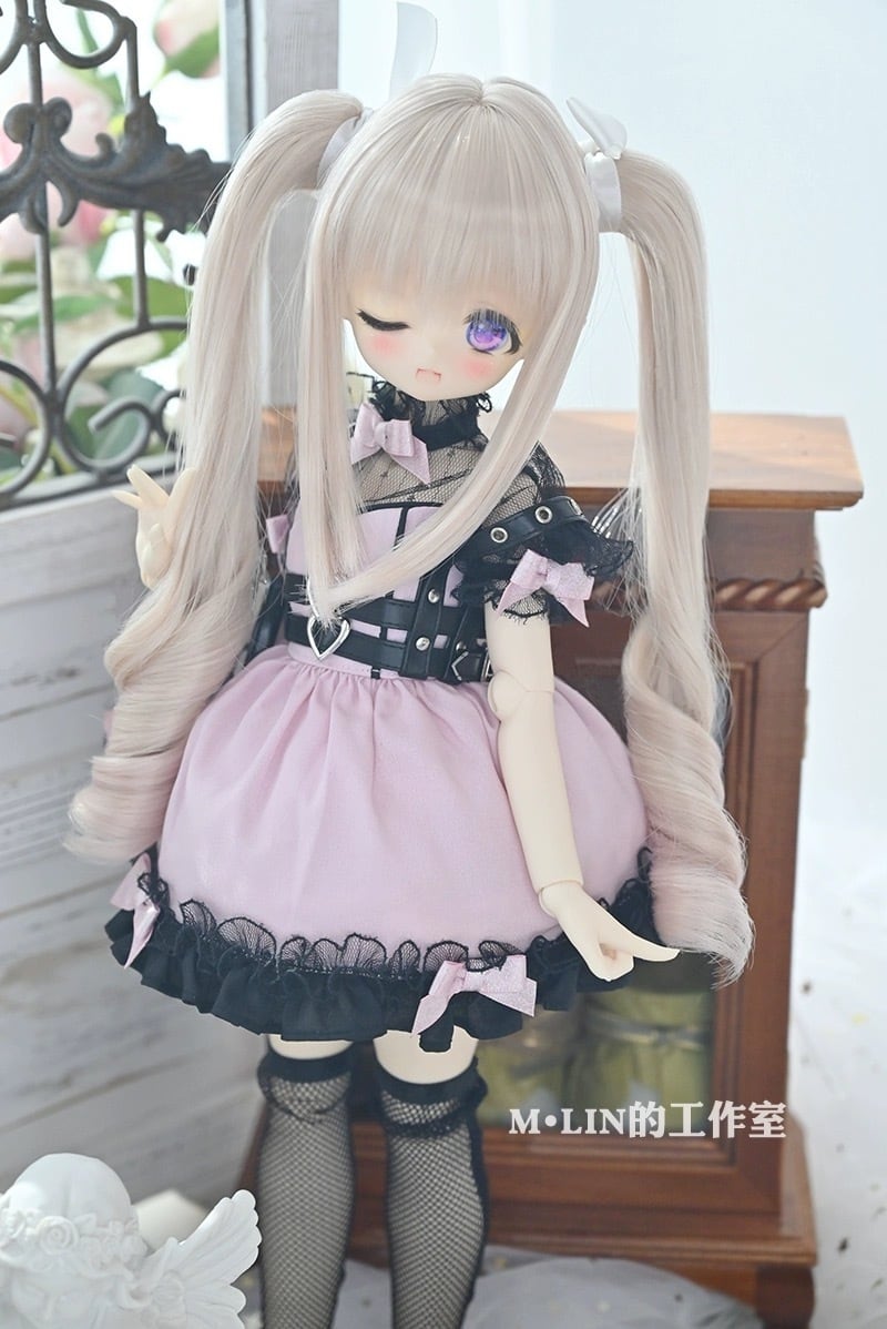 BJDドール用ウィッグ 8-9インチ 全6色 MDD/kumako/DDサイズ通用 1/3