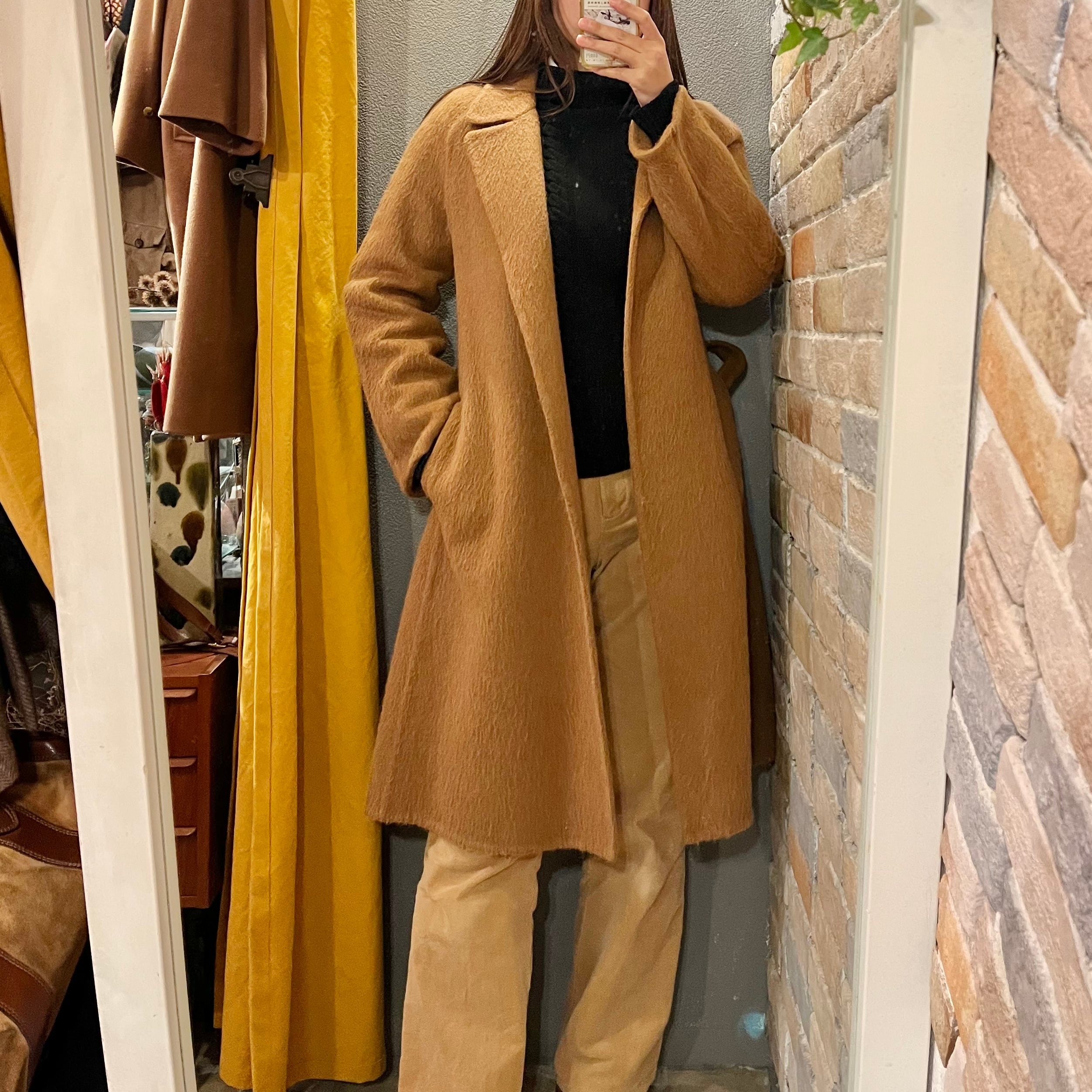 made in italy” wool&mohair,alpaca coat イタリア製 piacenza生地