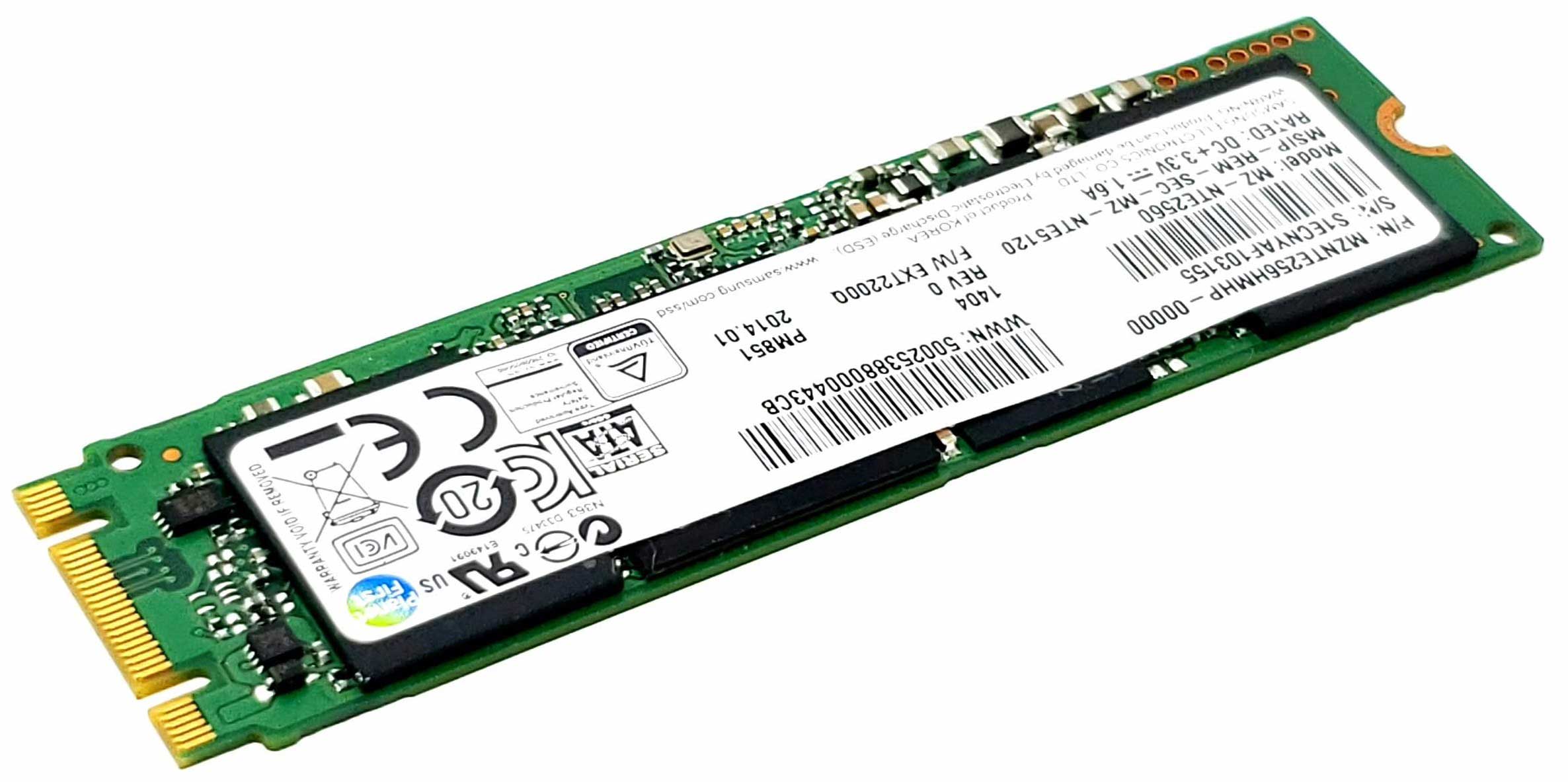 Samsung MZNLN256HMHQ - 256GB M.2 2280 SATA III NGFF Solid State SSD