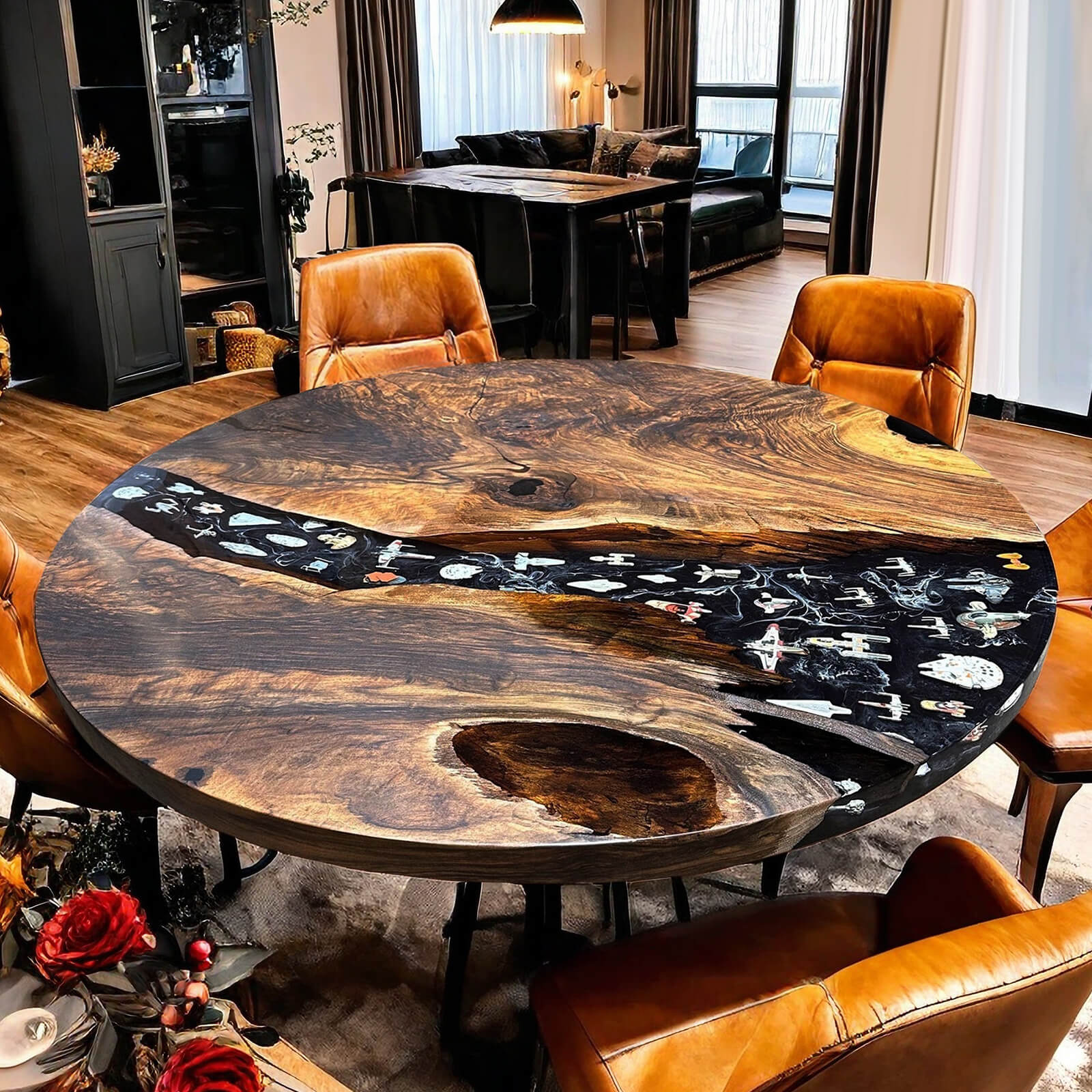 Black Walnut× Epoxy Resin】木製 ボウル 作家もの Black Walnut