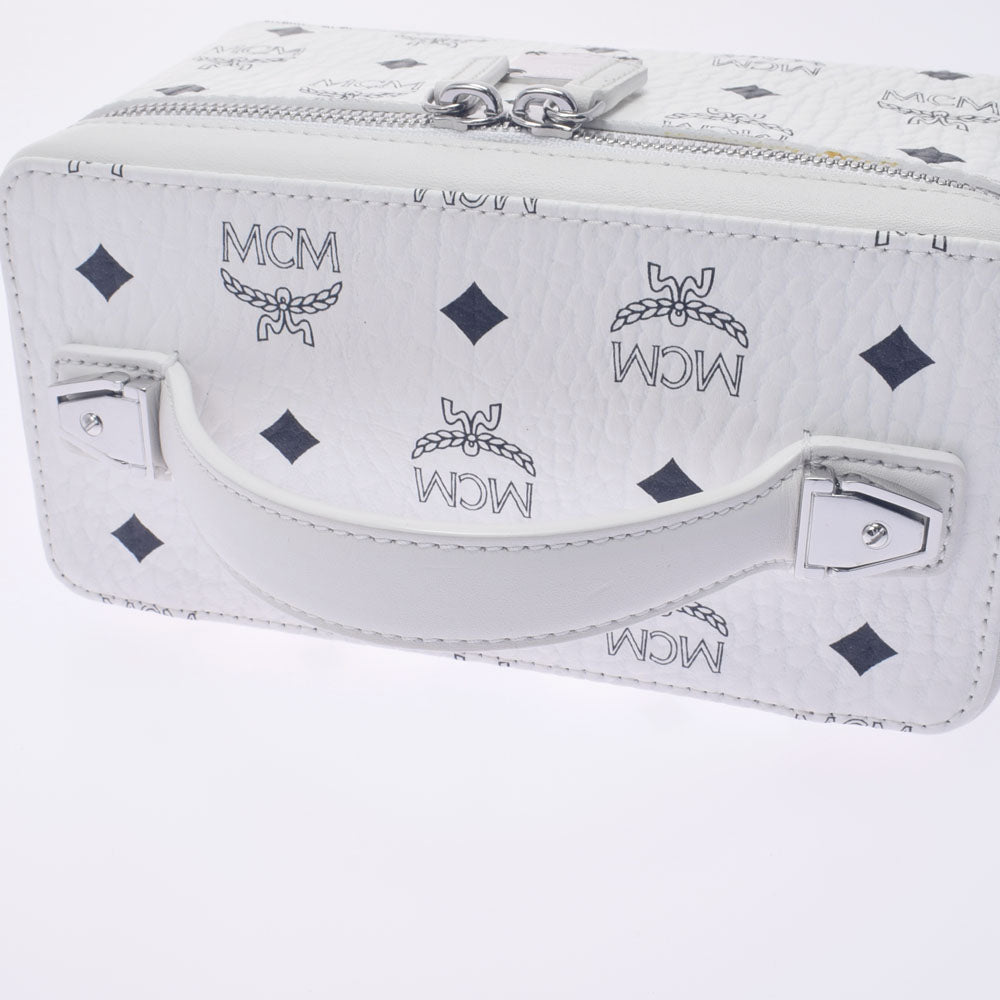 エムシーエムバニティバッグ 白 レディース レザー 2WAYバッグ MCM