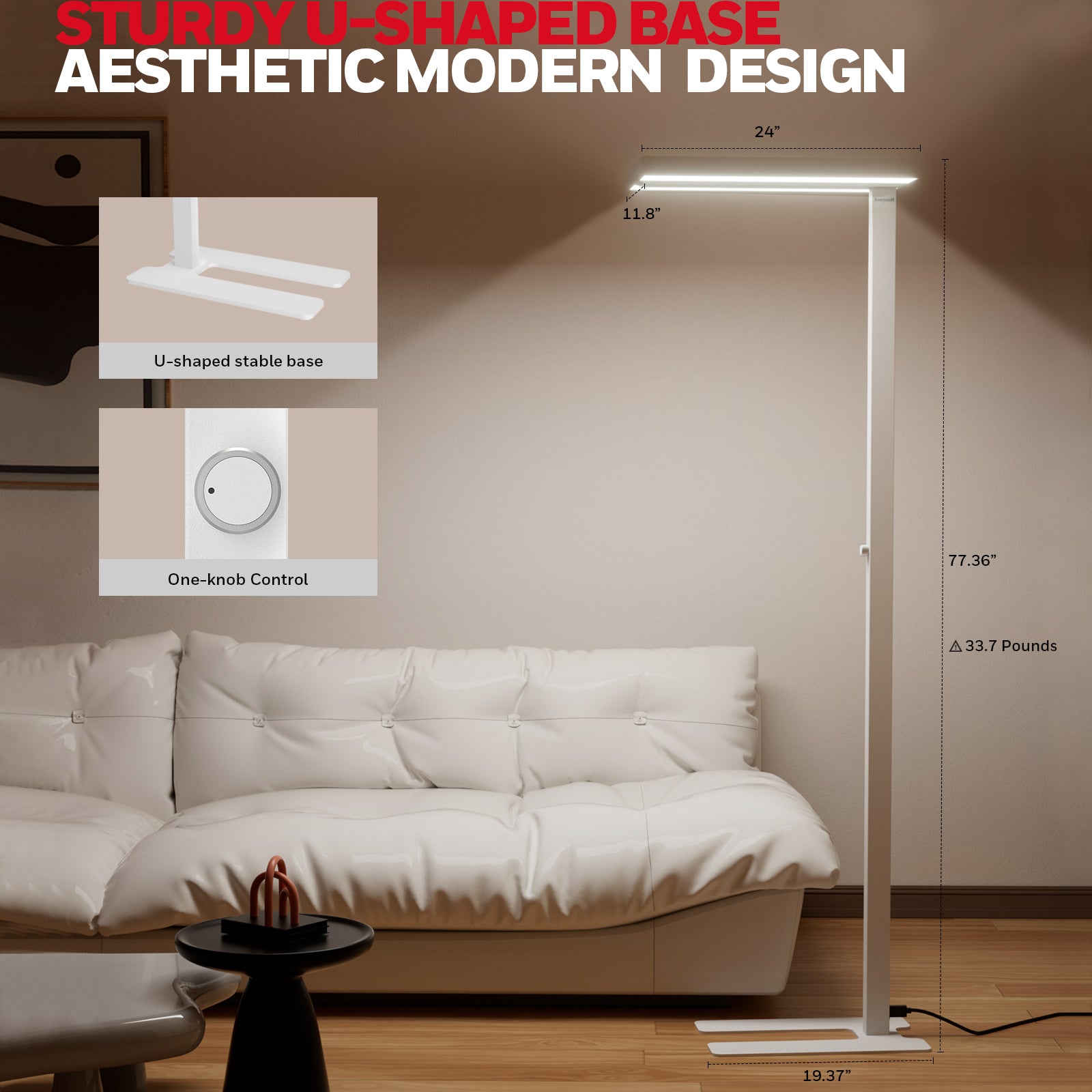 Honeywell 02E GEN 80W 8000 Lumen Eye Caring Natural Daylight Floor Lam