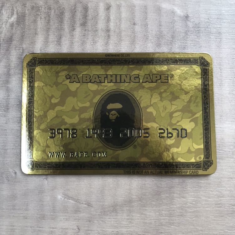 ☆非売品☆ ゴールドカード マグネット 会員限定 a bathing ape bape