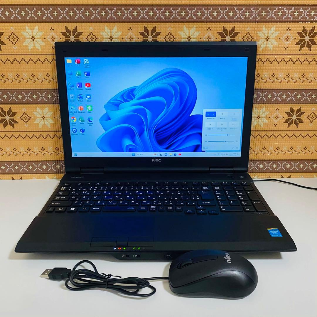 Y963 NECノートパソコンSSDサクサク動く Windows11オフィス付き Windows11 オフィス2024年WebカメSSDサクサク起動 NECノートPC