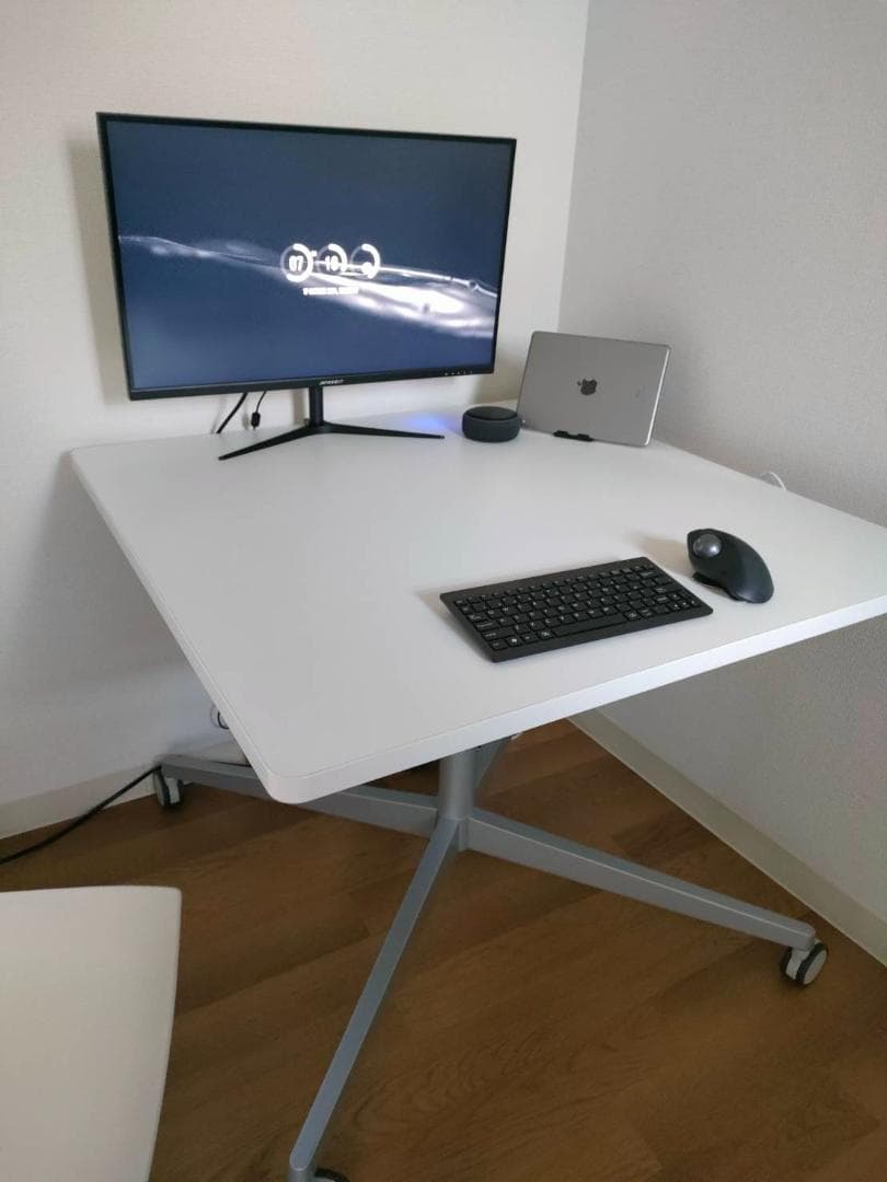 良品✨ミニマム１４万円・良品】白 お洒落 ホワイト★ダイニングPC事務机 楽天市場】デスク 幅90cm 単品 ホワイト家具 白い家具 引出し 可愛い