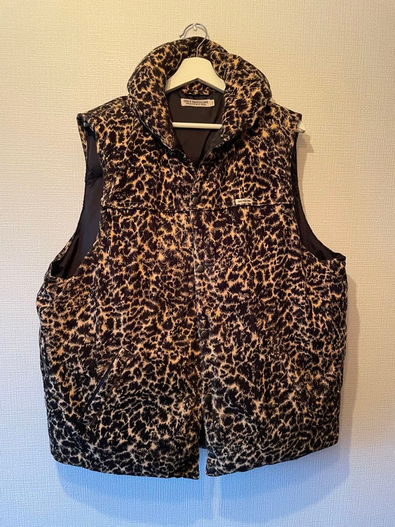 最終値下げ　COOTIE コーデュロイ レオパードダウンベスト COOTIE / Corduroy Leopard Oversized Down Vest -Leopard- | 80