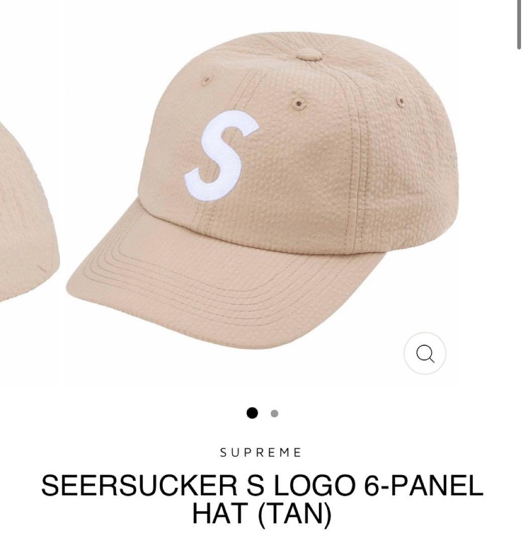 帽子 Supreme Seersucker S Logo 6-Panel \"Tan\"