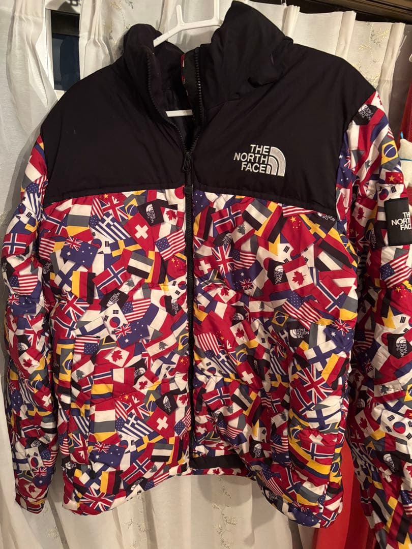 THE NORTH FACE ダウン　M 国旗柄 ノースフェイス 韓国オリンピック限定 国旗柄 ダウンジャケット