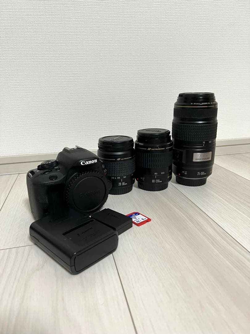 Canon eos kiss X7 一眼レフ レンズ3本セット EOS Kiss キヤノン Canon X7 EF 70-300mm 望遠 レンズセット 手振れ